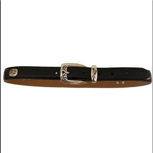 Brighton Black Leather Golf Theme Belt Size 28 Small